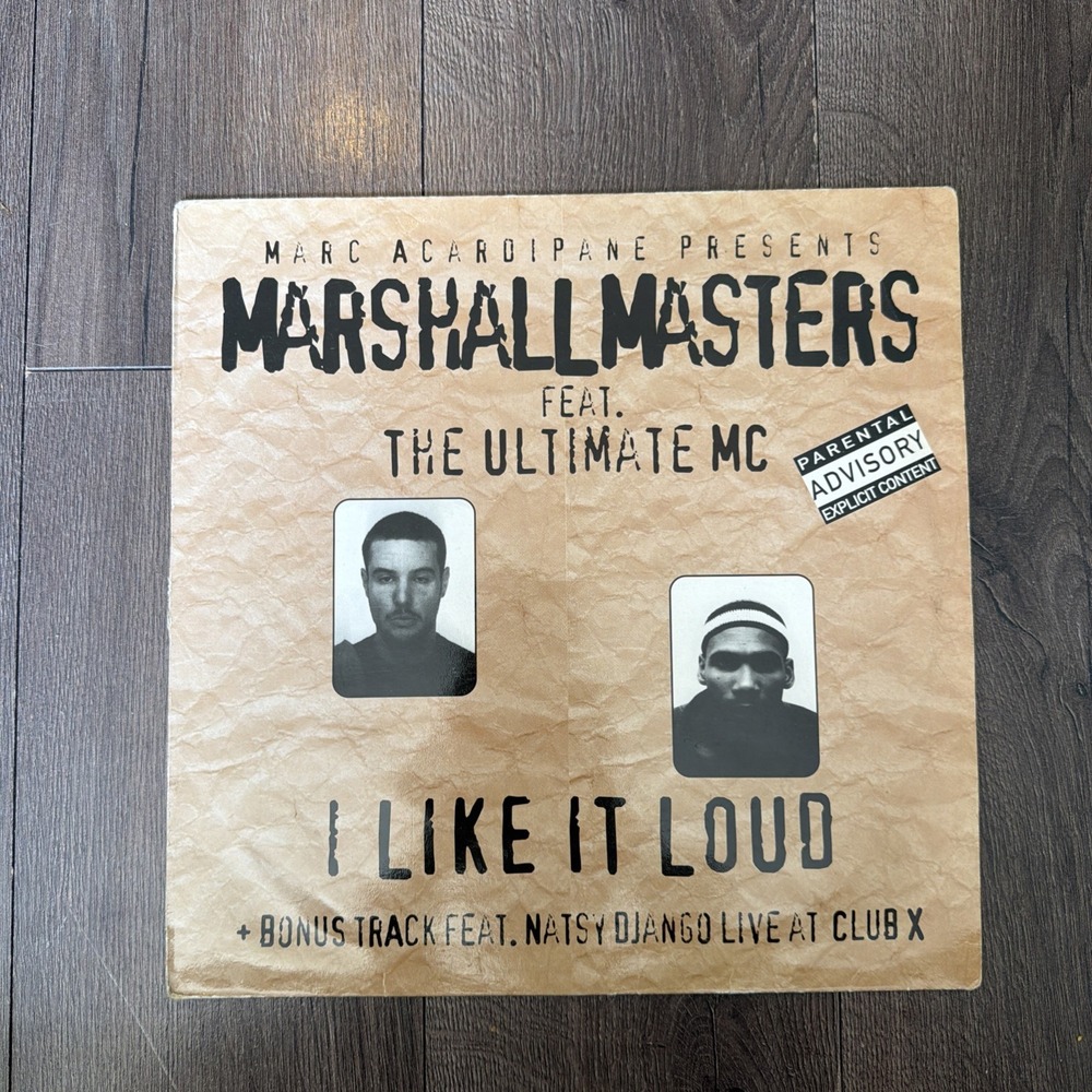 Marshall Masters Ft. Ultimate MC I Like It Loud Vinyl LP Record Electronic RARE